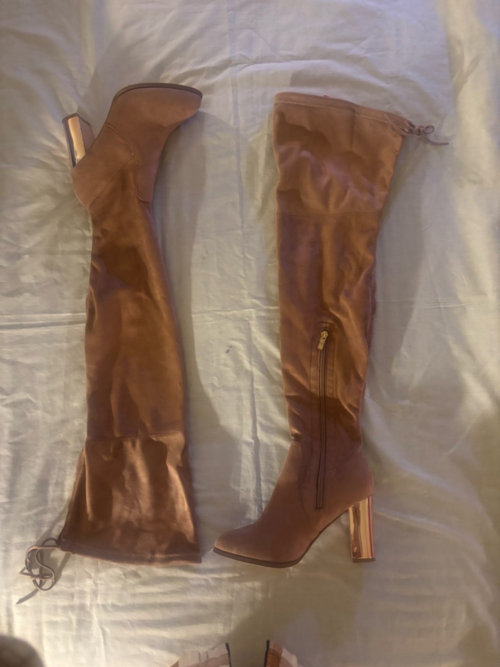 Catherine Malandrino Tall Brown Over-the-Knee Heeled Boots